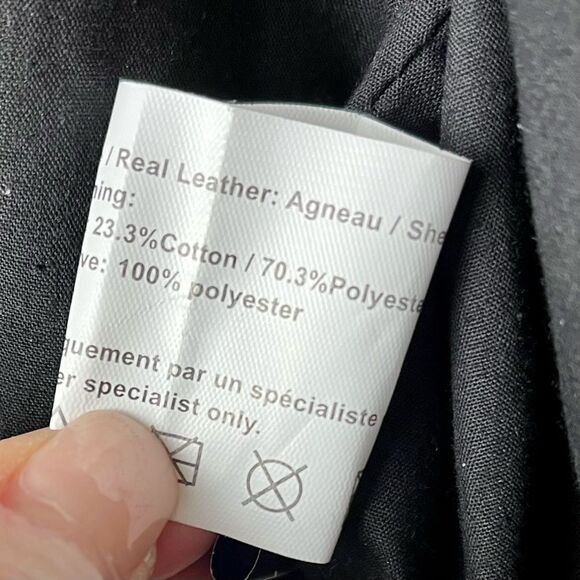 Each Other Paris soft sheep skin tan leather moto jacket size medium MSRP $795 - Picture 7 of 7